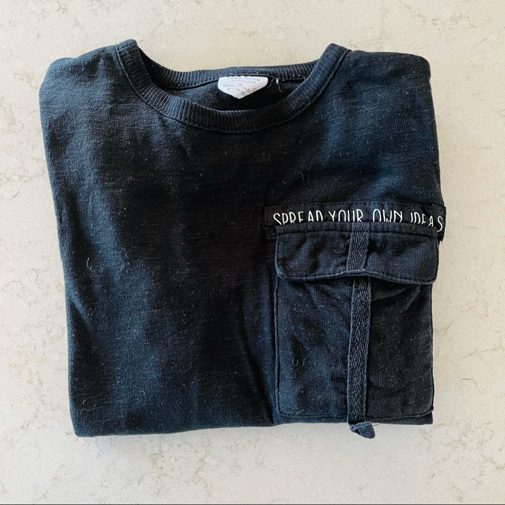 Zara Boys Long Sleeve Pocket Tee 6